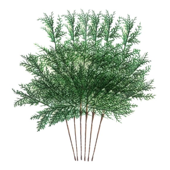 FUTUREORYY 6pcs Pine Cypress Wedding Decor Lifelike Appearance for Christmas and Party Decor