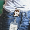 thumbnail image 5 of WIRESTER Acrylic Reel ID Holder Belt Clip Badge Retractable with Alligator Clip for Office Worker Medical Staffs, Nurse, Doctor, Teacher, Student - Reddish Brown Siberian Husky Dog, 5 of 5