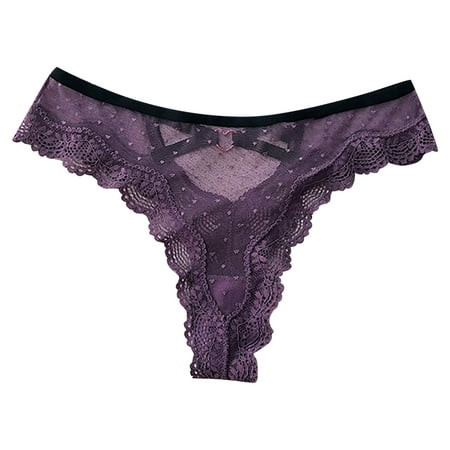 

Seamless Thongs for Women Lace Back Hollow Out Lingerie Panties Underwear Ladies Low Waist Briefs