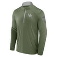 thumbnail image 2 of Men's Fanatics Olive Kentucky Wildcats OHT Military Appreciation-Defender Quarter-Zip Jacket, 2 of 4