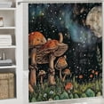thumbnail image 6 of Orinice Mushroom Grass Full Moon Bathroom Decor Set with Hooks, Colorful Graphic Print Polyester Fabric Shower Curtain Set, Waterproof and Easy to Install, Blackout Curtains for Bedroom, 6 of 7