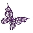 thumbnail image 2 of Splihome 3D Butterfly Wall Decor, 24 Pcs Removable Wall Sticker, Vintage Pattern Hollow Butterflys Wall Decals for Party Decoration Wedding Decor DIY Gift (Purple), 2 of 10