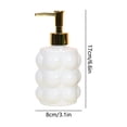 thumbnail image 3 of Dispensador de jabón de vidrio recargable con bomba para jabón líquido de manos, champú, loción, decoración de baño y cocina, 17x8x8 cm, blanco, negro, amarillo., 3 of 6