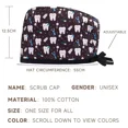thumbnail image 4 of Gorro de enfermería para hombre y mujer, 100 % algodón, para cirujano, dentista, veterinario, chef, trabajo, estampado, Baotou, para cirugía, enfermera médica, 4 of 5