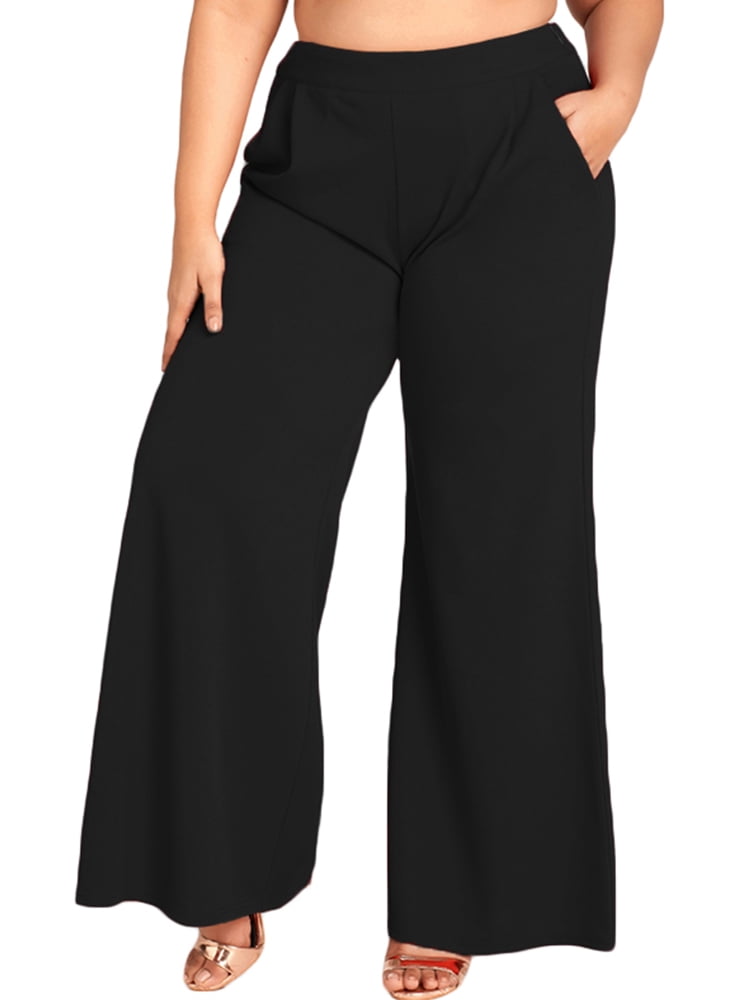 VONDA Women Loose High Waist Wide Leg 