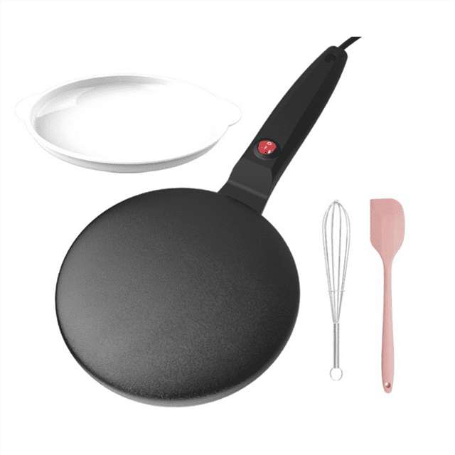 Nonstick Coating Electric Pancake Pan 600W Handheld Pancake Maker Electric Round Griddle for Pancakes US Plug
