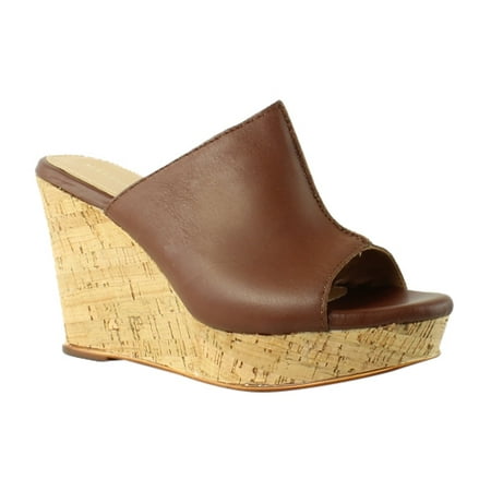 New Ladies Brown Wedge Heel - Mas Artisan Womens Brown Platform & Wedges Heels Size 8 New
