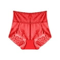 thumbnail image 2 of Fesfesfes Womens Underwear Tummy Control Womens Large Size High Waist Lace Ultra-Thin Breathable Mesh Butt Lifting And Control Panties, 2 of 3