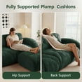 thumbnail image 3 of 80.3" 2-seater boneless Sofa,Green Soft Velvet sofa with 32D High Density Sponge,Fits Living Rooms, 3 of 8