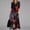 Red, variant on AOOCHASLIY Fall Casual Clothes,Women Winter Casual Slim Long-Sleeved Long Bohemian Printed Dress, Fall Dresses For Women