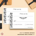 thumbnail image 3 of Tarjetas de devolución de boda RSVP con impresión superfina en forma de S, 10 x 15 cm, paquete de 50, 3 of 6