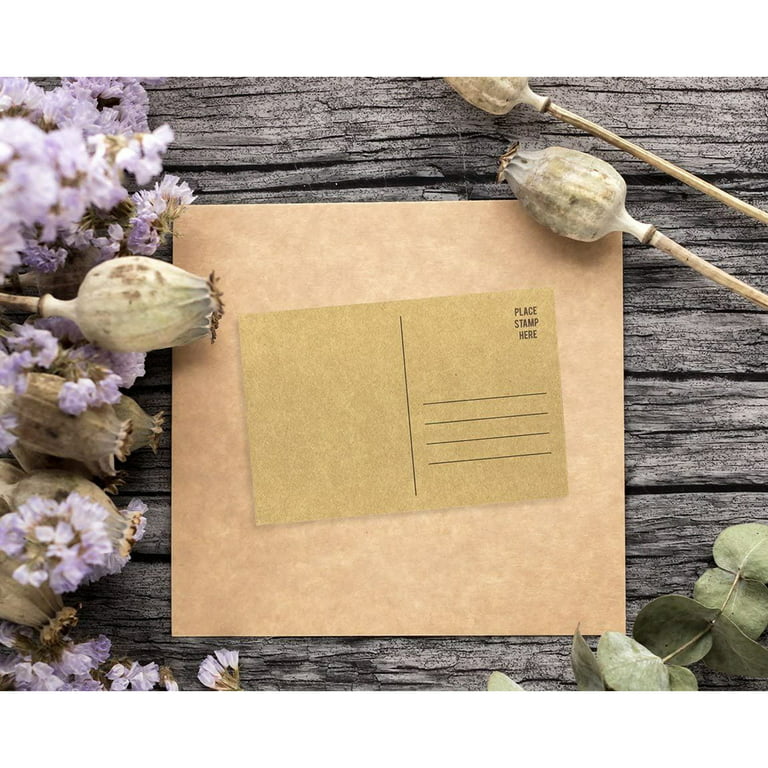 50 Pack Blank Cards with Envelopes, Vintage Kraft Cardstock for Making –  Paper Junkie
