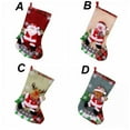 thumbnail image 6 of Savlot Christmas Stockings, 12.2" Personalized Large Christmas Stockings Santa, Snowman, Reindeer, Xmas Character 3D Plush with Faux Fur Cuff Party and Christmas Decorations, 6 of 6