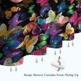 thumbnail image 6 of Black Colorful Dot Butterfly Pattern Shower Curtain 72"x84" ,Bathroom Decorative Shower Curtains Set with 12 Hooks,Modern Waterproof Washable Shower Curtain, 6 of 6