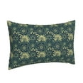 thumbnail image 4 of LNWH Rectangle Pillow Cover, Floral Mandala Green Pattern Cushion Covers Pillowcase for Couch Bedroom Sofa, 20"x30", 4 of 8