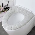 thumbnail image 4 of Cubierta de asiento de tapa de inodoro Almohadillas en forma de O Cómodo Baño Suministro Agua Punto de Punto Comodificador Mats Soft Cálido Mantenimiento Decorativo Beige kenally HA010185-01, 4 of 6