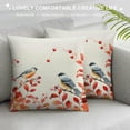thumbnail image 3 of Chilfamy Bird Branches Berries Pillow Covers for Couch Sofa Indoor Outdoor Square Soft and Durable 1PC 24x24in, 3 of 5