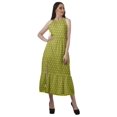 thumbnail image 2 of Moomaya Robe Imprimée Femme Fête Mariage Tenue de Fête Col Licou Robe Maxi en Rayonne, 2 of 4