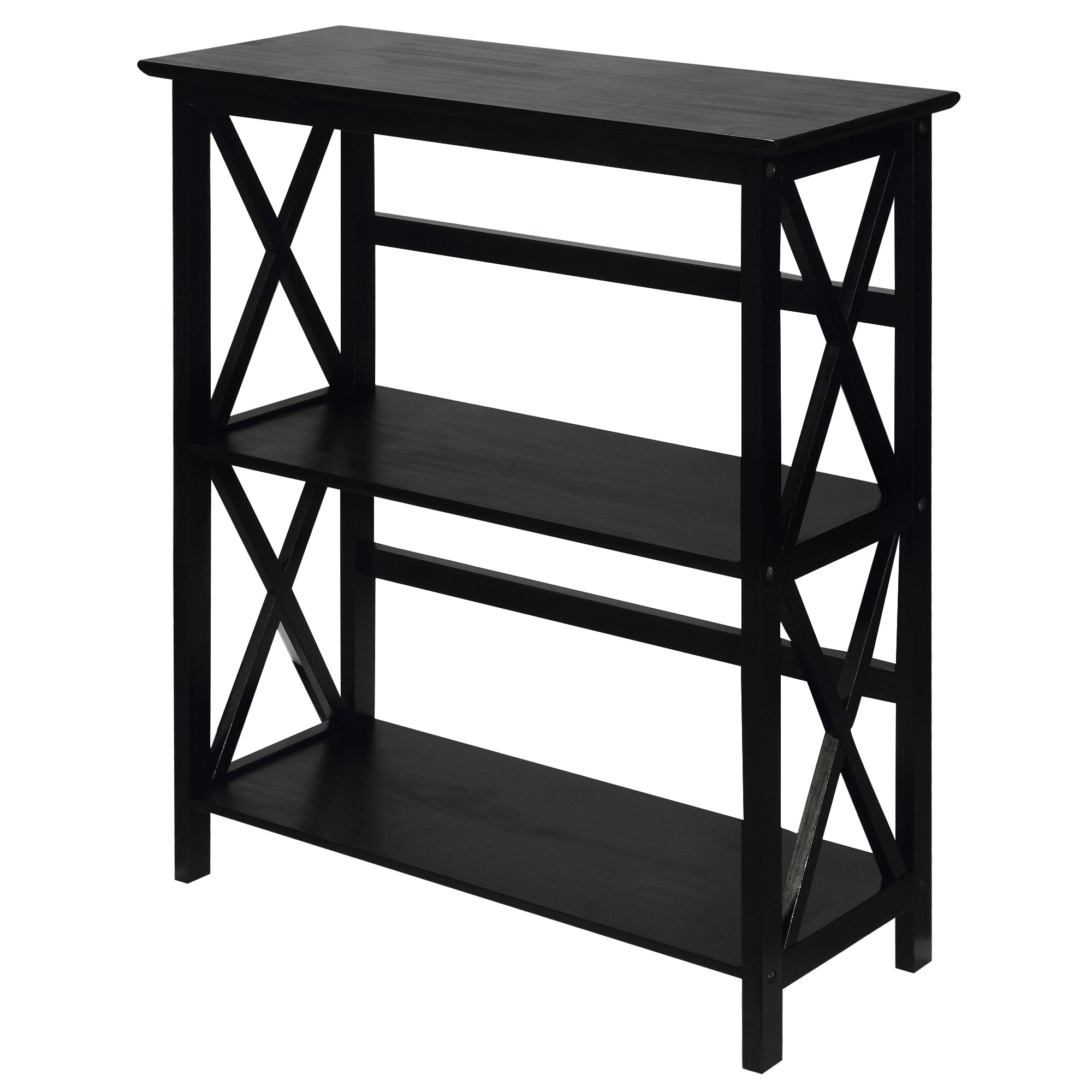 Montego 3-Shelf Bookcase-Black