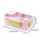 thumbnail image 2 of Xihbxyly Caja Bento, Material Apto para Uso Alimentario, Compartimentos Divididos, Cierre Hermético, Vajilla Integrada, Apta para Microondas, Pícnic Portátil, Lonchera para Exteriores, Tamaño 21,5 X, 2 of 2