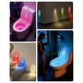 thumbnail image 3 of Motion Sensor LED Toilet Night Light, RGB Color Changing Rechargeable Toilet Light, Indoor Bathroom Night Light with Motion Activated for Bathroom Decor, 3 of 6