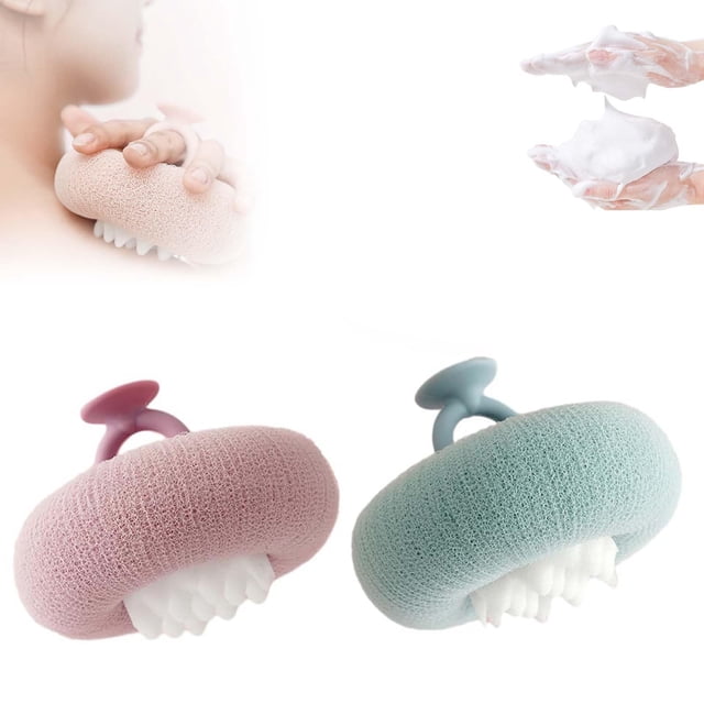 Bola de baño Yilia Super Soft Sunflower con ventosa de 40 g, color morado y verde