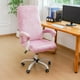 thumbnail image 2 of Funda para silla de oficina FORCHEER, reposabrazos grande de terciopelo rosa, 2 of 7