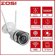 ZOSI C190 1080P Wireless WIFI Security IP Camera Outdoor Indoor Home Color Night Vision, Waterproof, 2 Way Audio