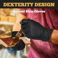 thumbnail image 5 of TitanFlex Heavy Duty Black Nitrile Gloves, Large, 6 Mil with Raised Diamond Texture, Industrial Work Gloves Disposable Latex Free, Powder Free, Mechanic Disposable Gloves (Box of 1000), 5 of 10