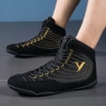 thumbnail image 3 of Lightweight And Durable Boxing Shoes for Men, Designed for Combat Wrestling with Slip-Resistant Features, 3 of 7