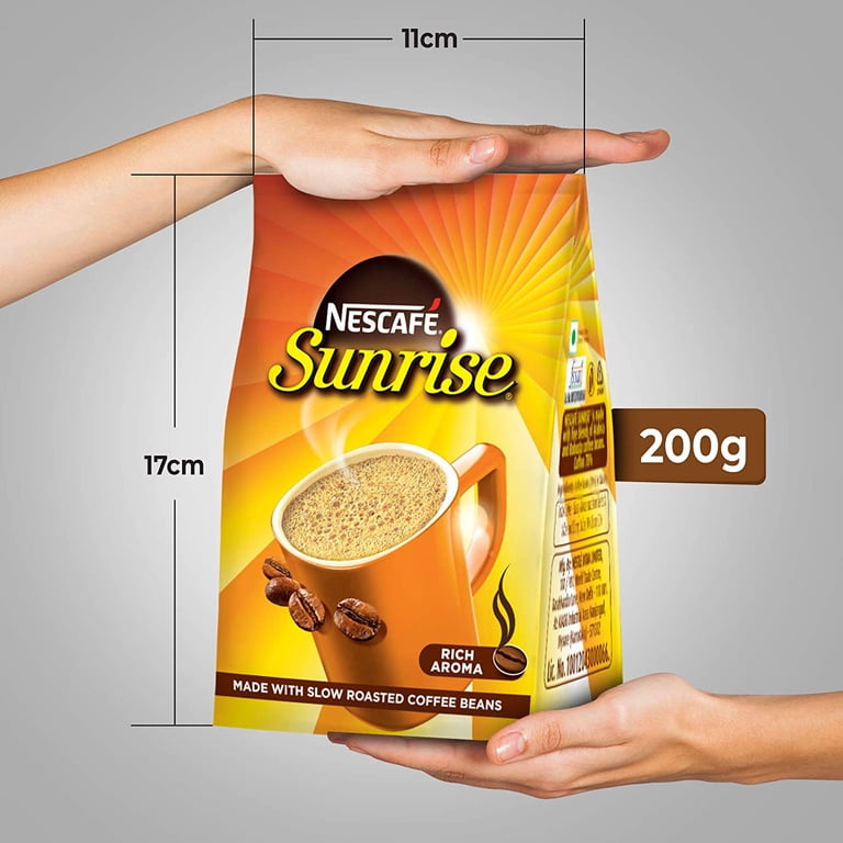 Nescafe Sunrise Instant Coffee Granules, Rich Aroma, Slow Roasted