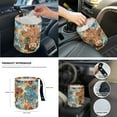 thumbnail image 6 of Yuyamidu Highland Cow Car Seat Cover Set Sunflower Seat Belt Covers Waste Bin Center Console Pad Rear View Mirror Cover Steering Wheel Cover Handbrake Cover Set Coasters, 14 Piece, 6 of 7