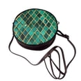 thumbnail image 4 of Lsque Green Mosaic Glass Pattern Shoulder Bag – Microfiber Leather Crossbody with Detachable Strap & Handle Ring, Waterproof & Durable, Elegant Everyday Carry, 4 of 5