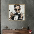 thumbnail image 3 of Man Of Style Manly Inspirational Cowboy Canvas Wall Art by Notoriart, Gold Floater Frame, 40"x40", 3 of 7