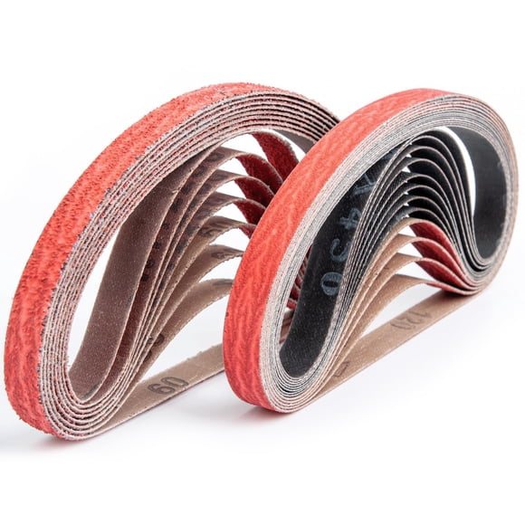 Cintas de lijado ABRTEN de alto rendimiento, 1/2 x 18 pulgadas, paquete de 20