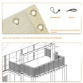 thumbnail image 3 of 3' x 24' Beige Residential Commercial Privacy Deck Fence Screen 160 GSM Weather Resistant Outdoor Protection Fencing Net for Balcony Verandah Porch Patio Pool Backyard Rails, 3 of 5