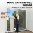 thumbnail image 6 of KFFKFF Pet Entryway for Sliding Glass Doors, Adjustable Height from 75 7/8" to 80 11/16", Canine Access for Sliding Entrances, Aluminum Framed Toughened Glass Pet Passage with Hinged Flap and Lock, 6 of 9