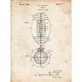 thumbnail image 2 of Borders, Cole 25x32 Gold Ornate Wood Framed with Double Matting Museum Art Print Titled - PP379-Vintage Parchment Football Game Ball 1925 Patent Poster, 2 of 4