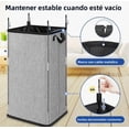 thumbnail image 3 of Cesto de Ropa Plegable 80L Grande Rectangular y con Asas Resistentes Ideal para Baño y Dormitorio Modelo Gris, 3 of 4