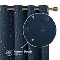 thumbnail image 4 of Deconovo Blackout Curtains Star Foil Print Grommet Curtain for Bedroom 52W x 54L inch Navy Blue, 4 of 4
