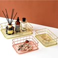 thumbnail image 5 of Panier de Rangement en Métal Doré Boîte de Rangement Grille en Fer Plateau de Rangement Panier en Filet Bacs de Rangement pour Décoration Intérieure, 5 of 5