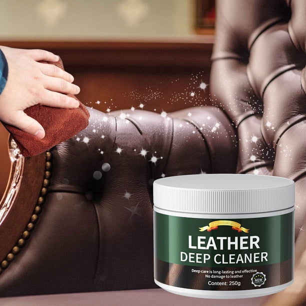 Crema limpiadora y acondicionadora para cuero - 250g de líquido para sofá, muebles, asientos de coche, chaquetas y bolsas - Restaura la suavidad, elimina manchas e hidrata
