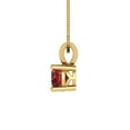 thumbnail image 3 of Clara Pucci 18K Yellow Solid Hypoallergenic Gold 0.5Ct Natural Garnet Round Brilliant Cut Solitaire Designer Necklace Pendant For January, 3 of 7
