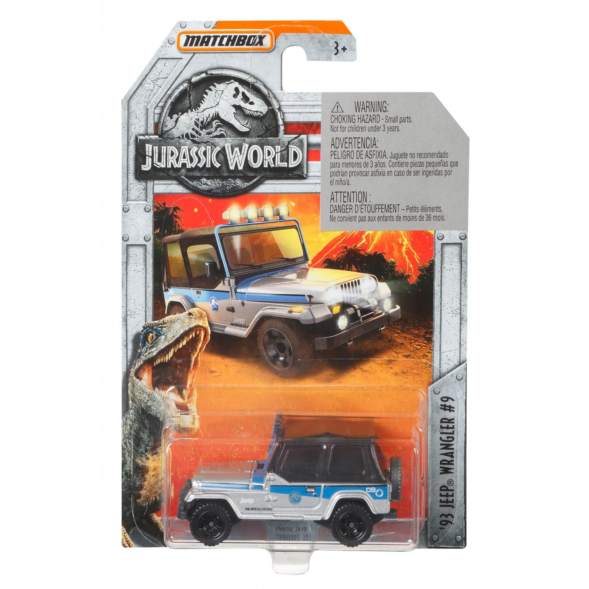 matchbox jurassic world jeep