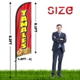 thumbnail image 2 of QSUM Tamales Sign Feather Flag with Pole Kit,8.2FT Tamales Decoration Display, Tamales Business Sign,Tamales Swooper Flag，Advertising Flag, 2 of 7