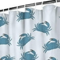 thumbnail image 3 of 72" x 72" Crab & Sea Life Shower Curtain - Watercolor Vintage Nautical Bathroom Decor with Rustproof Grommets & 12 Hooks, 3 of 4