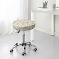thumbnail image 7 of Susaid Flower Color Rabbit Print Elastic Bar Stool Cover Personalized Washable Stool Cover for Barbershop Home Bar Kitchen-12 inch, 7 of 7