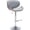 Gray, variant on Pawverly Modern Swivel Bar Stool with Adjustable Height, Faux Leather Counter Height Bar Chair with Bentwood Walnut Seat and Chrome Base for Kitchen Island or Bar, White