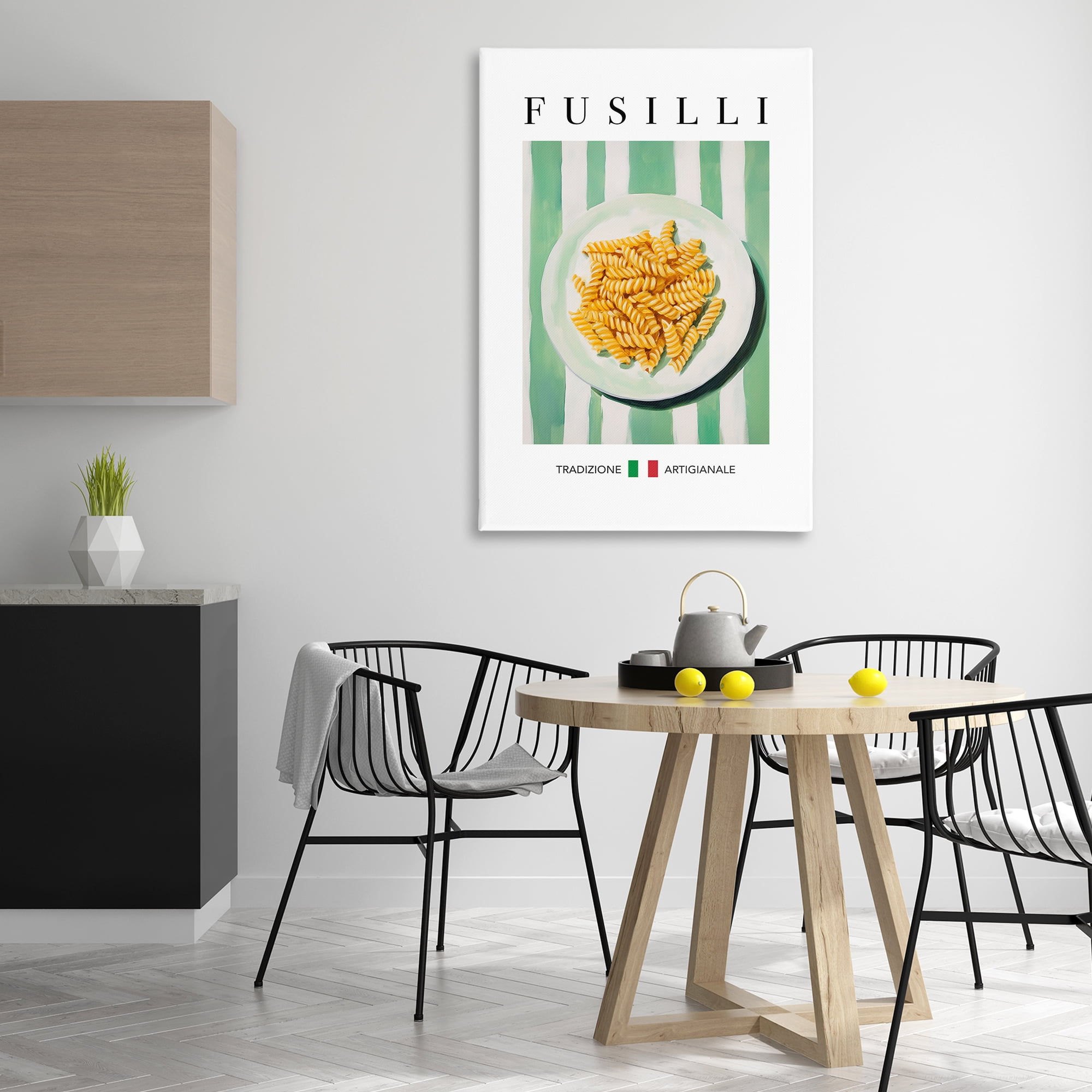 Stupell Industries Traditional Fusilli Pasta Food & Beverage Painting Wrapped Canvas Canvas Art Print Wall Art, 30 x 45