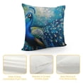 thumbnail image 4 of Orinice Peacock Graphic Decorative Cushion Throw Pillow Cover for Home Couch Living Room Sofa Aesthetic Decor Pillowcase 1PC 18x18in, 4 of 5